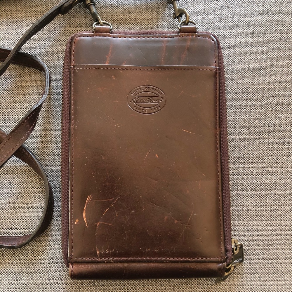 Eddie Bauer Vintage Passport Wallet with Straps